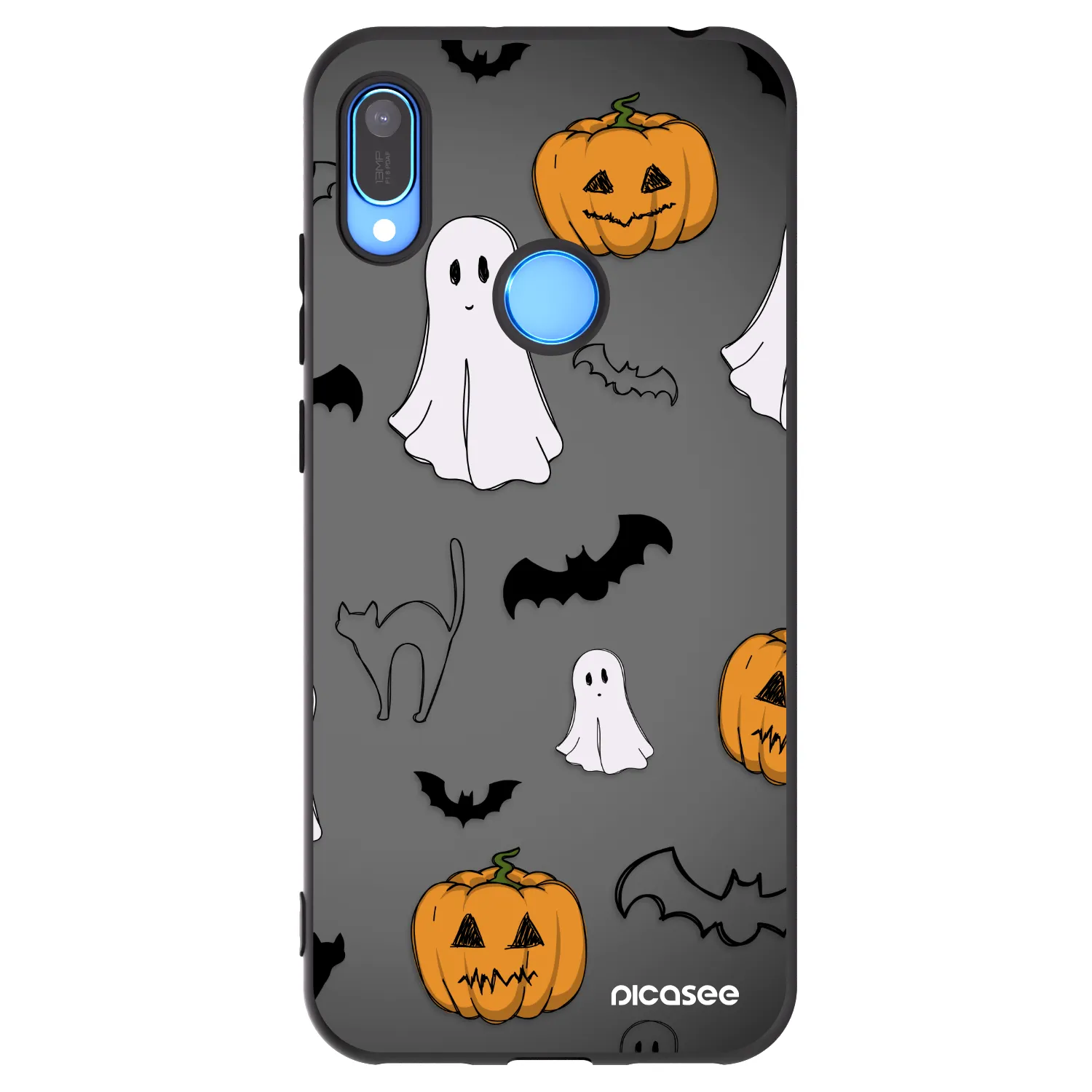 Picasee silikonový černý obal pro Huawei Y6 2019 - Spooky crew