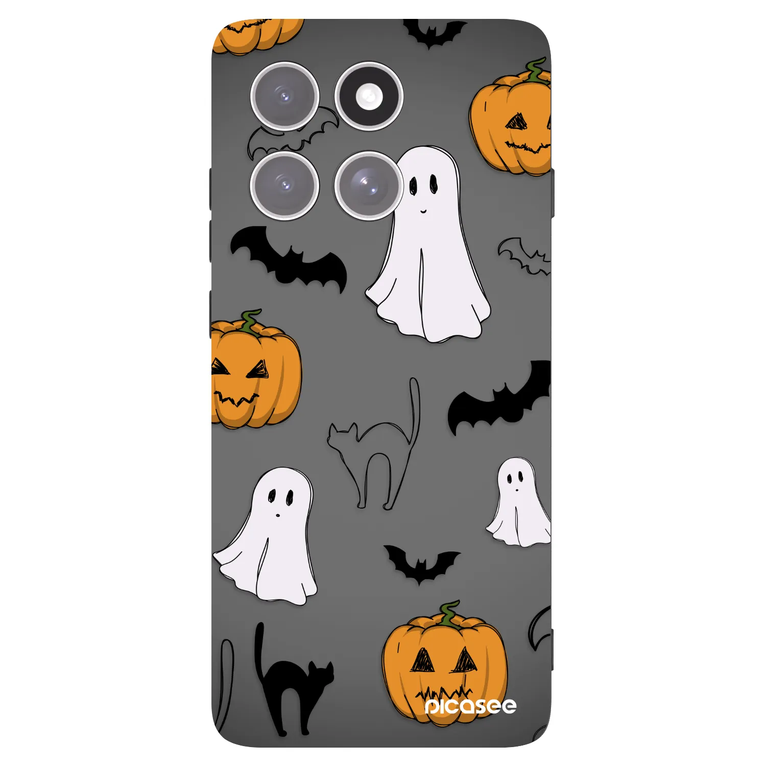Picasee silikonový černý obal pro Motorola Edge 60 Pro - Spooky crew