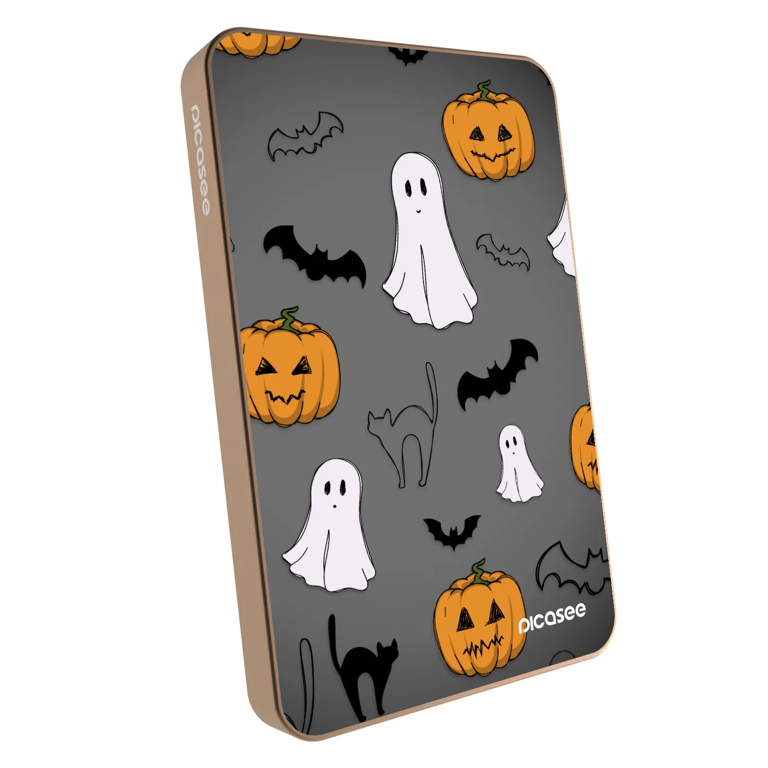 Picasee Powerbanka s MagSafe 5 000 mAh Zlatá - Spooky crew