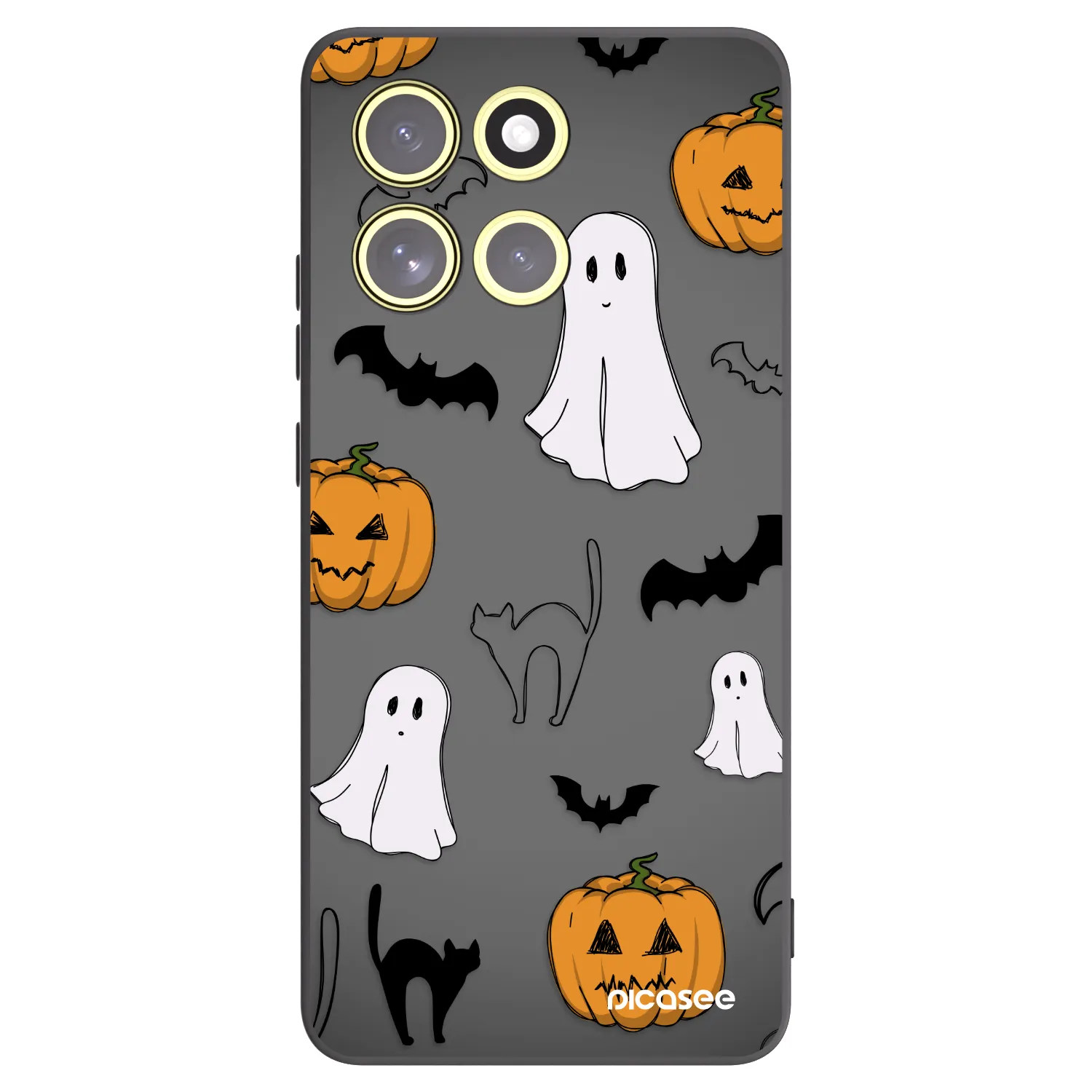 Picasee silikonový černý obal pro Motorola Moto G86 5G - Spooky crew