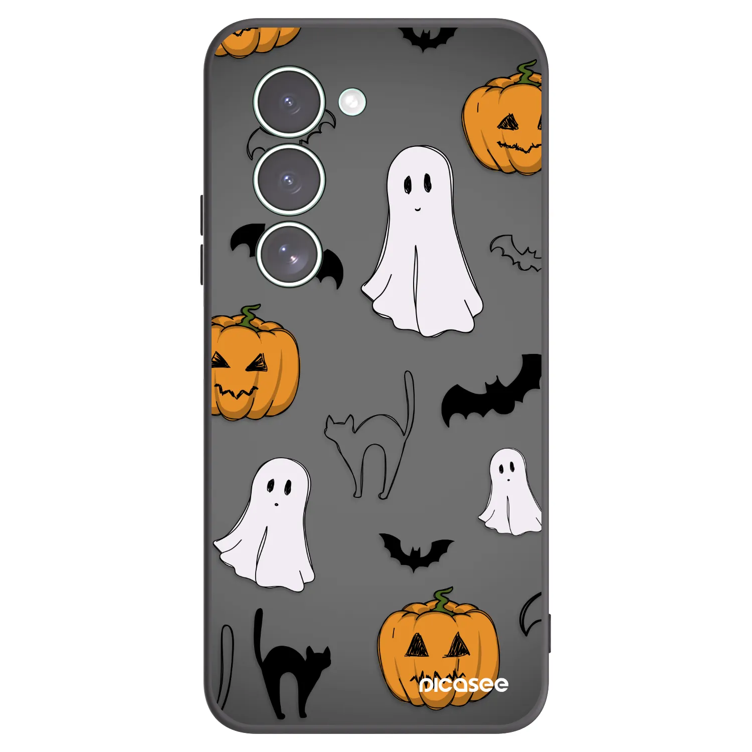 Picasee silikonový černý obal pro Xiaomi Redmi 15 5G - Spooky crew