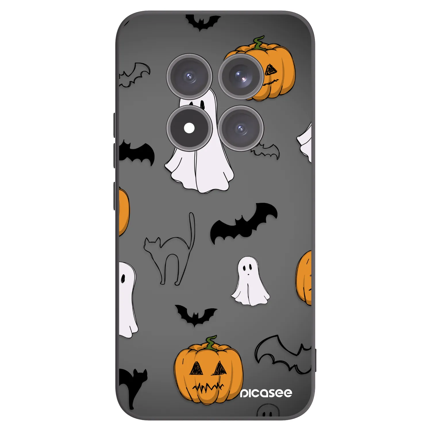 Picasee silikonový černý obal pro Xiaomi Redmi Note 15 Pro+ - Spooky crew
