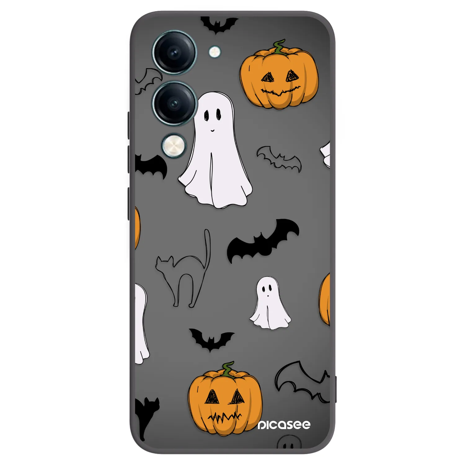 Picasee silikonový černý obal pro Vivo Y29s 5G - Spooky crew