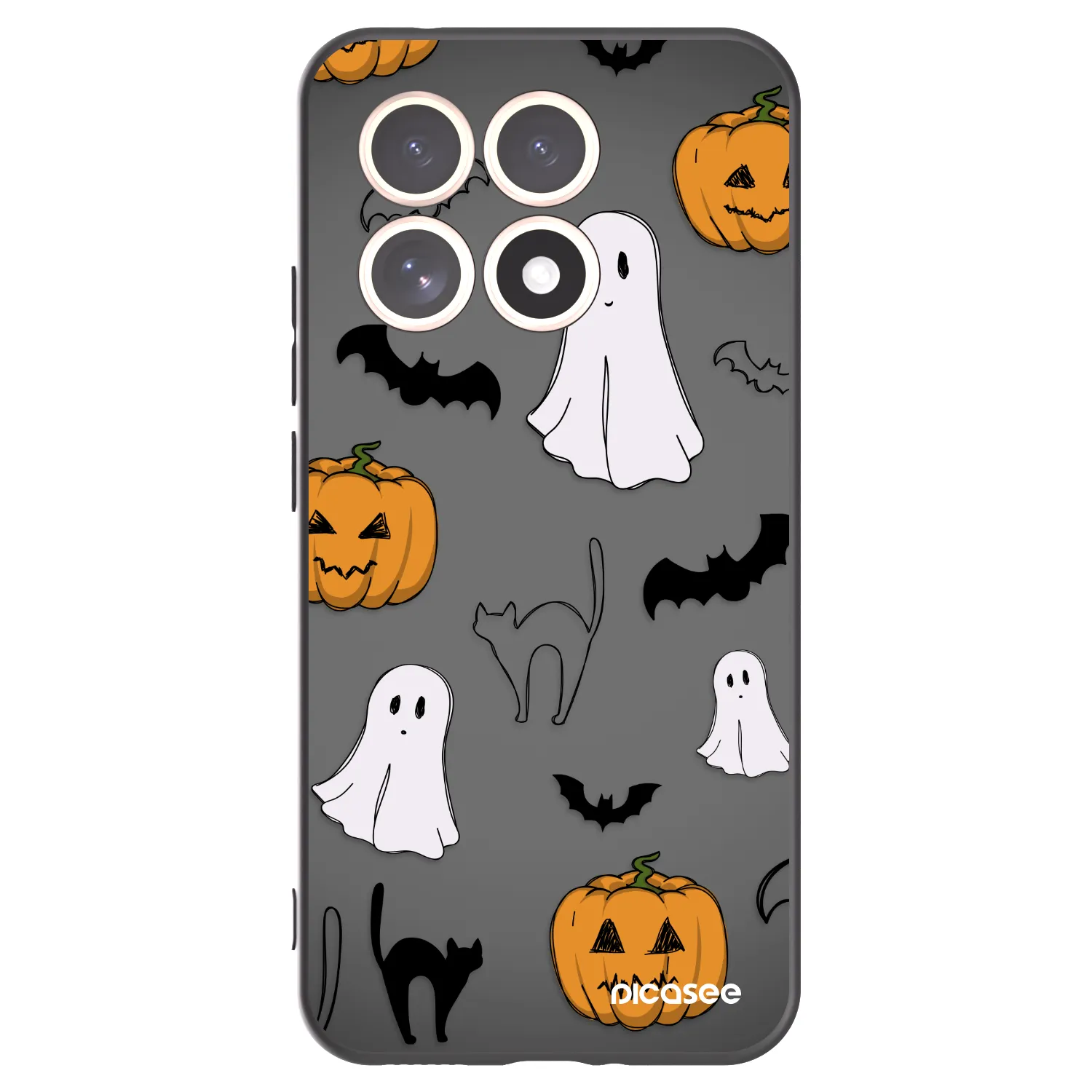 Picasee silikonový černý obal pro Xiaomi 15T - Spooky crew