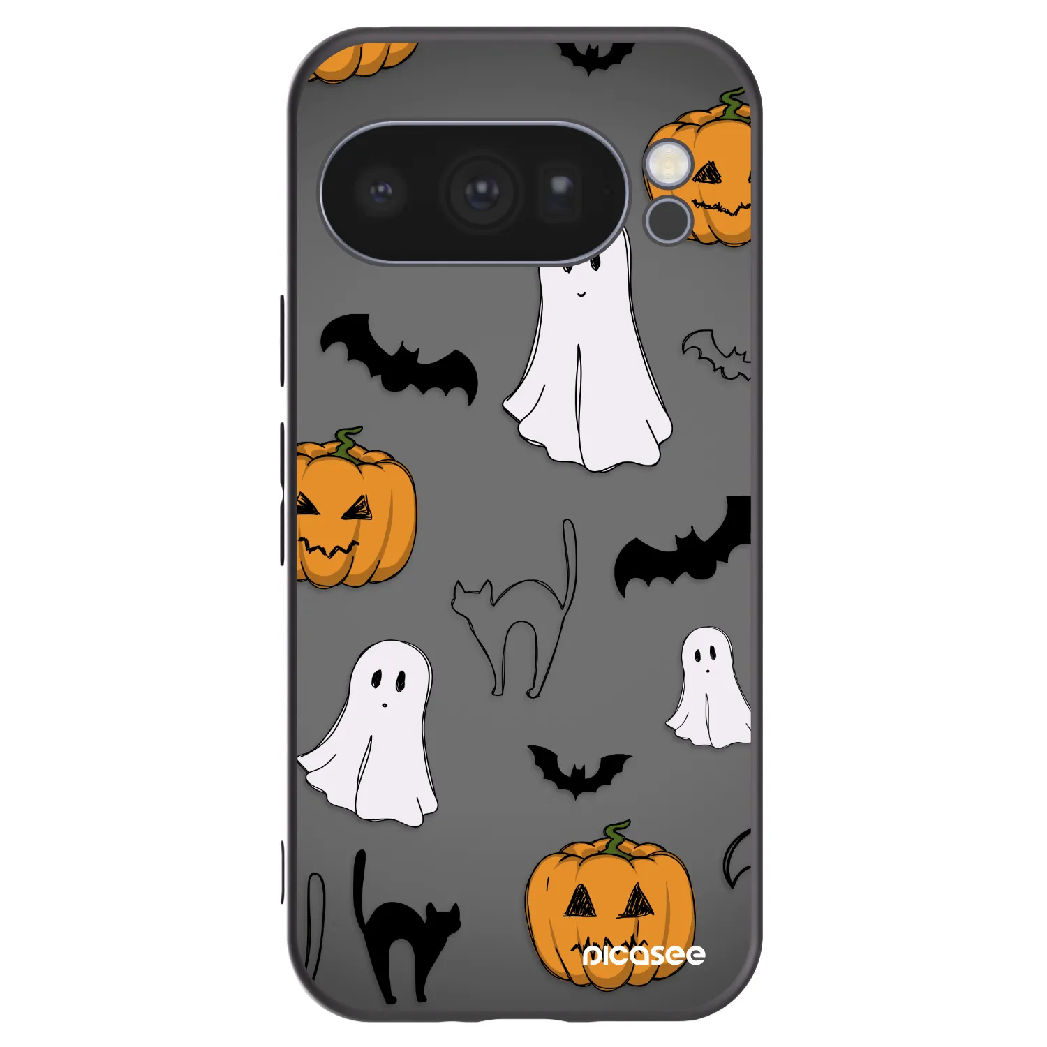 Picasee silikonový černý obal pro Google Pixel 10 Pro - Spooky crew