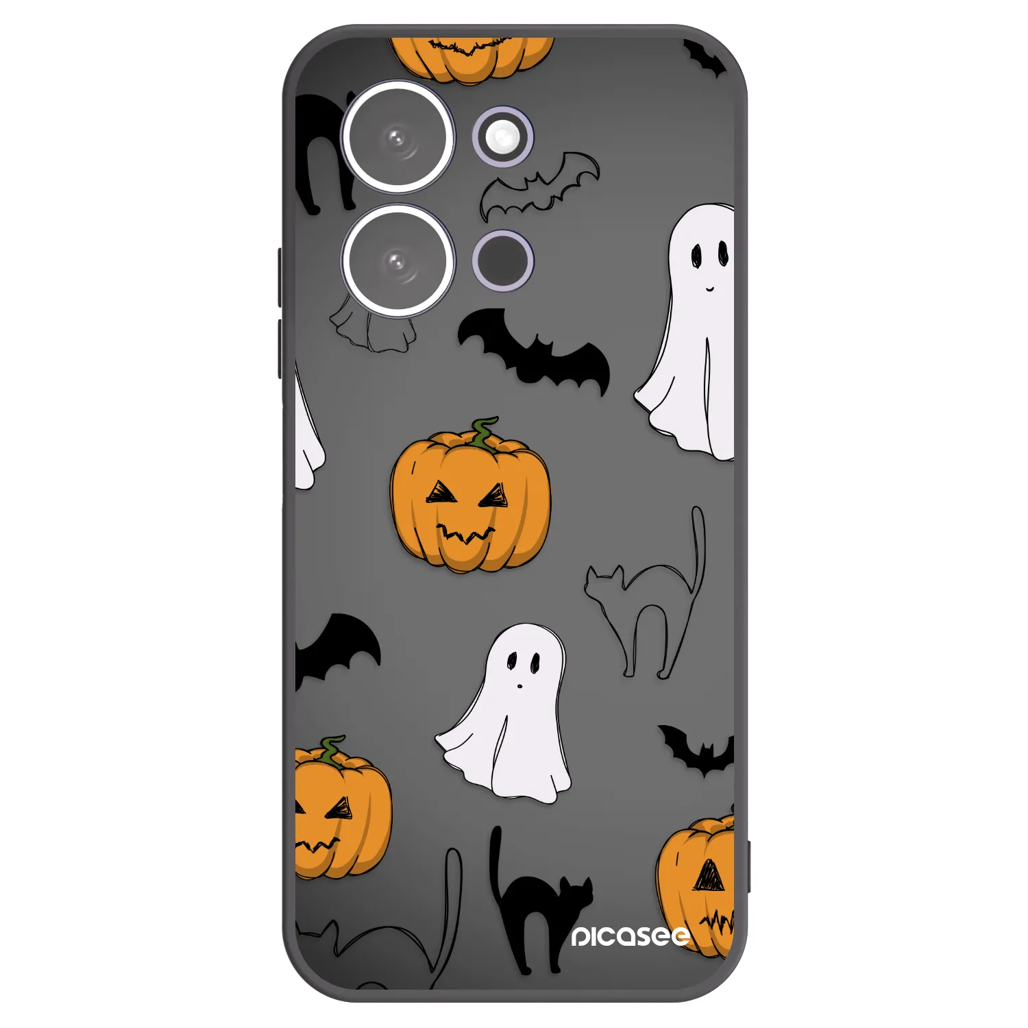Picasee silikonový černý obal pro Xiaomi Redmi 15C 5G - Spooky crew