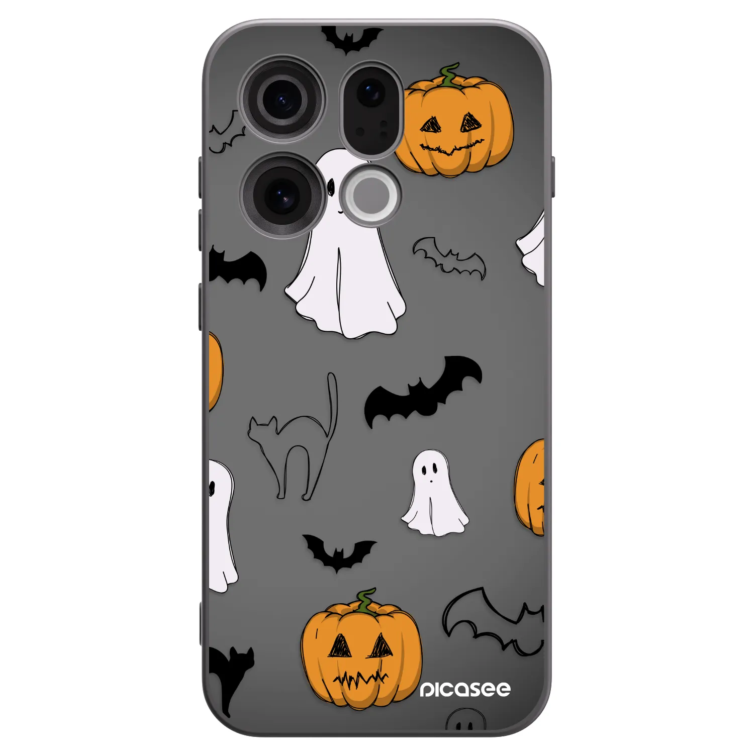 Picasee silikonový černý obal pro OPPO Find X9 - Spooky crew