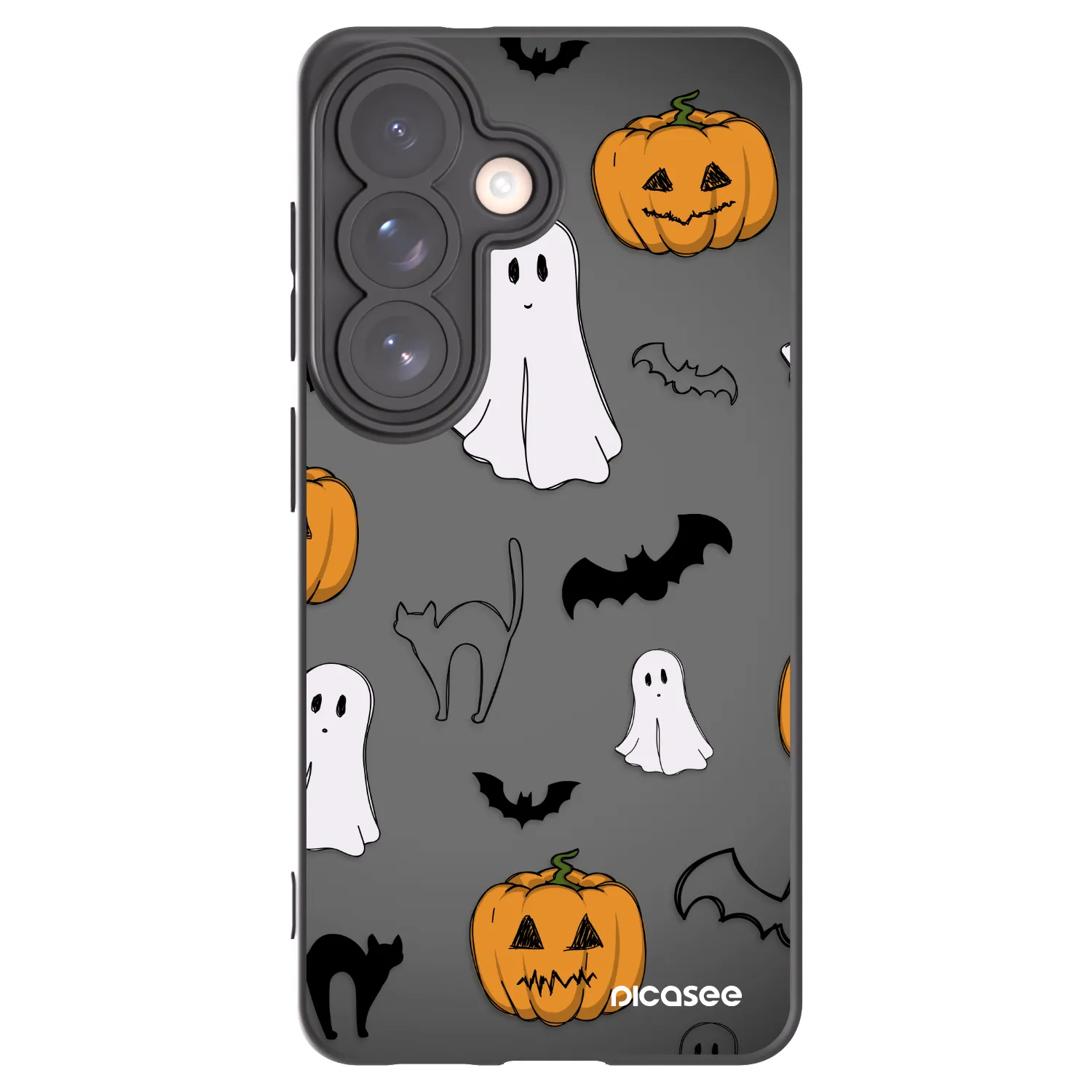 Picasee silikonový černý obal pro Samsung Galaxy S26 - Spooky crew