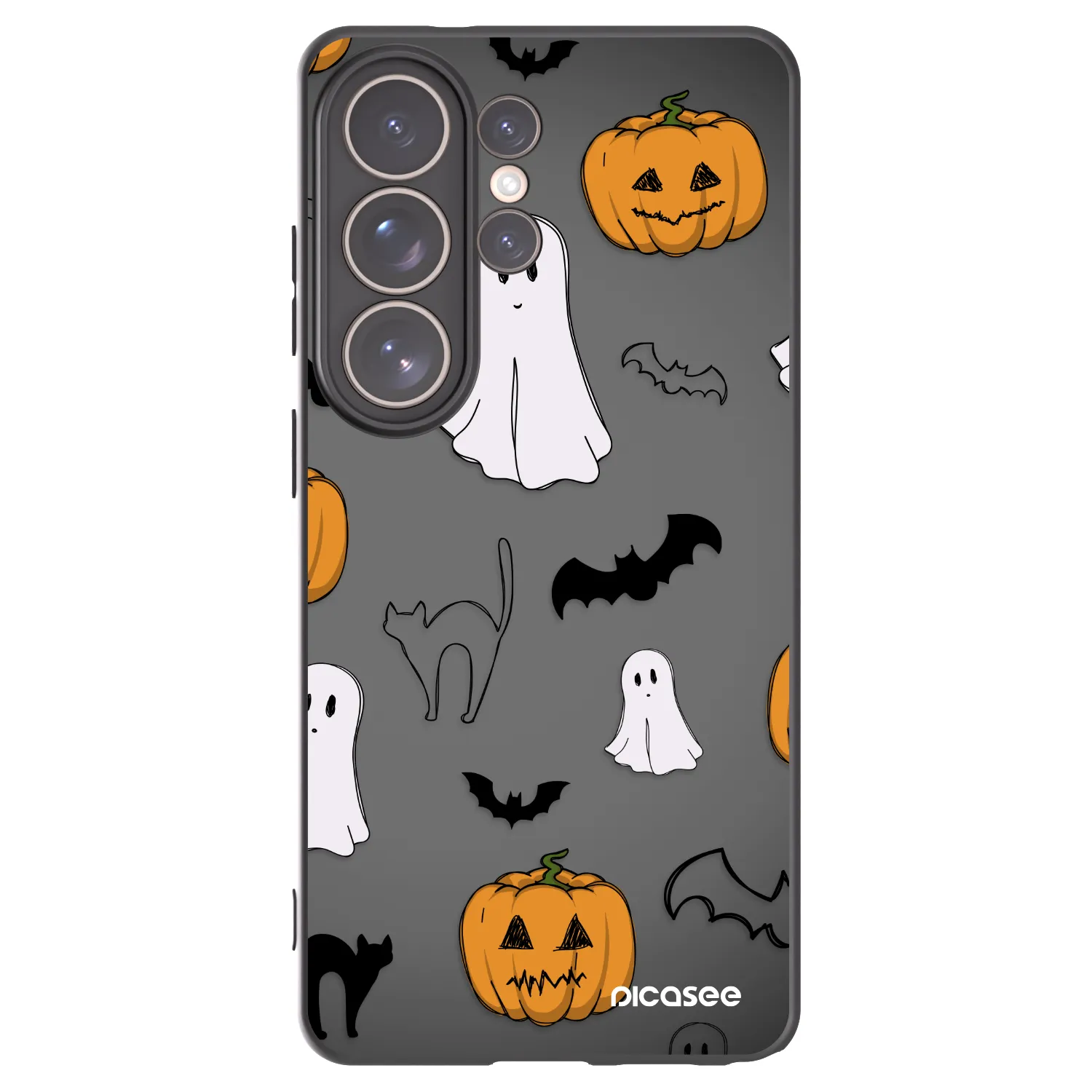 Picasee silikonový černý obal pro Samsung Galaxy S26 Ultra - Spooky crew