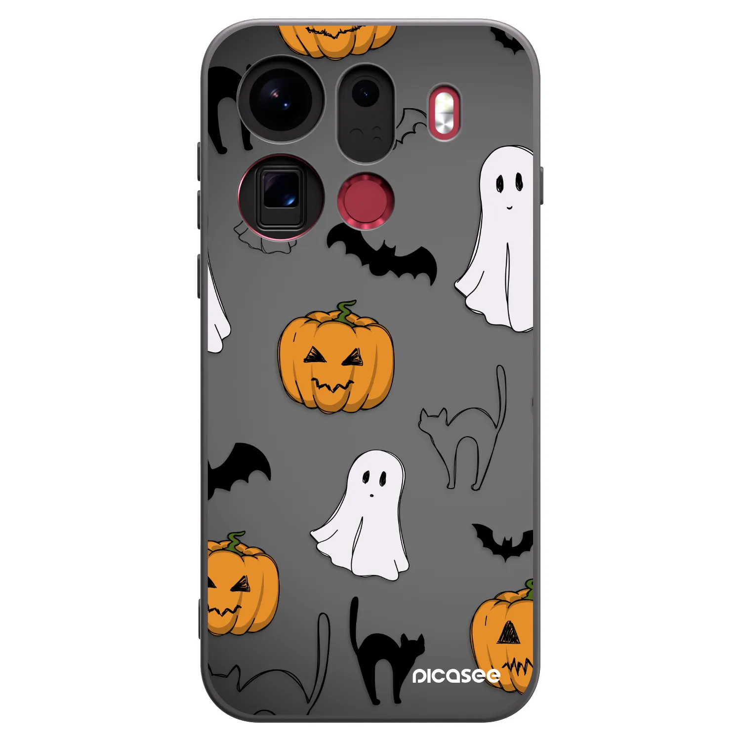 Picasee silikonový černý obal pro OPPO Find X9 Pro - Spooky crew