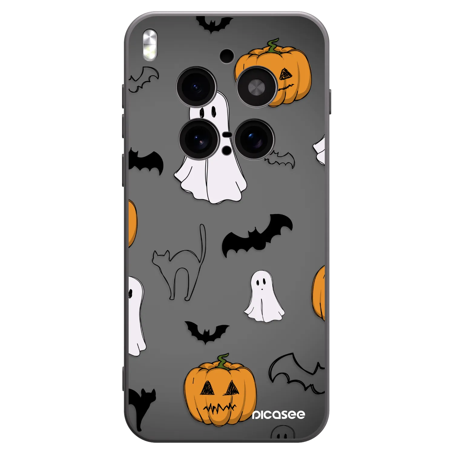 Picasee silikonový černý obal pro Vivo X300 Pro - Spooky crew