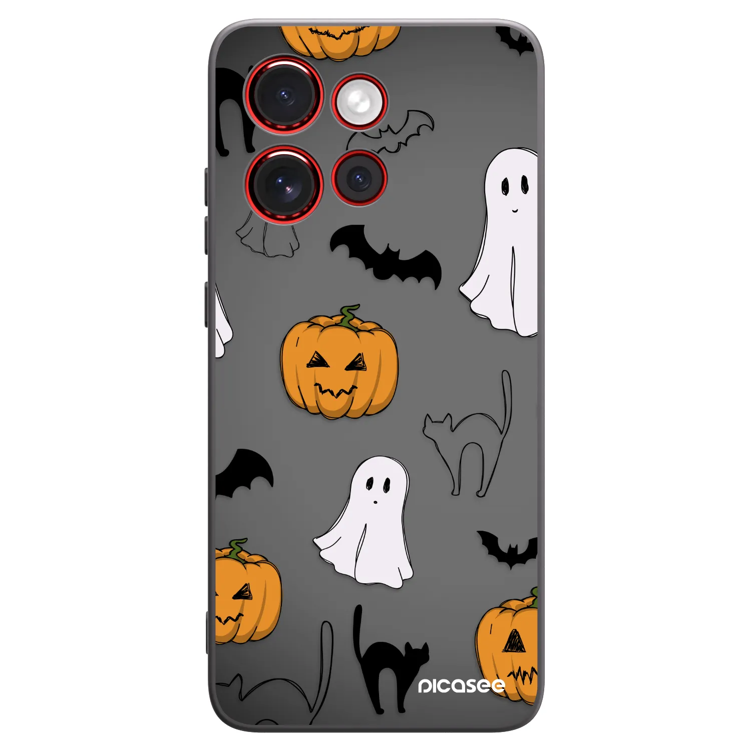 Picasee silikonový černý obal pro Motorola Edge 60 Neo 5G - Spooky crew