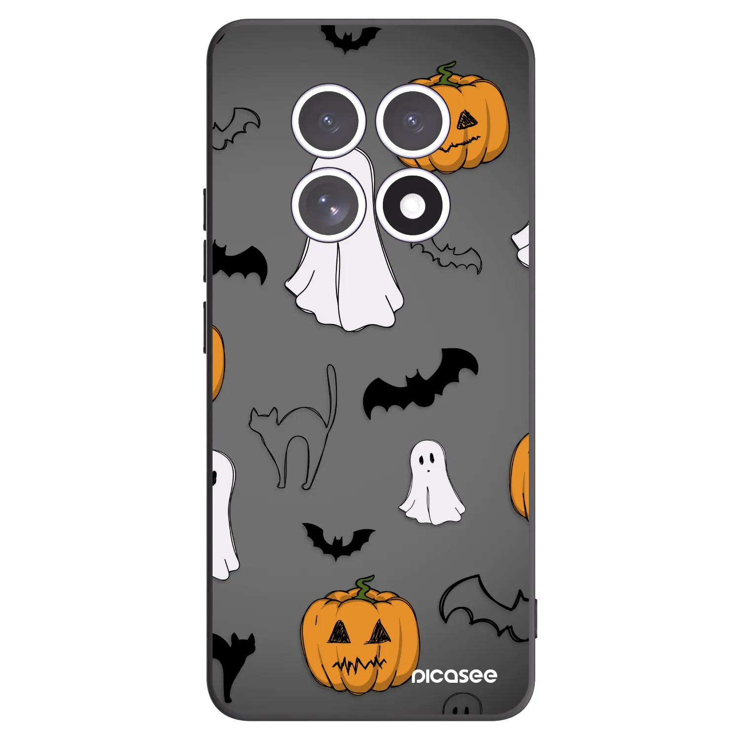 Picasee silikonový černý obal pro Xiaomi Redmi Note 15 5G - Spooky crew