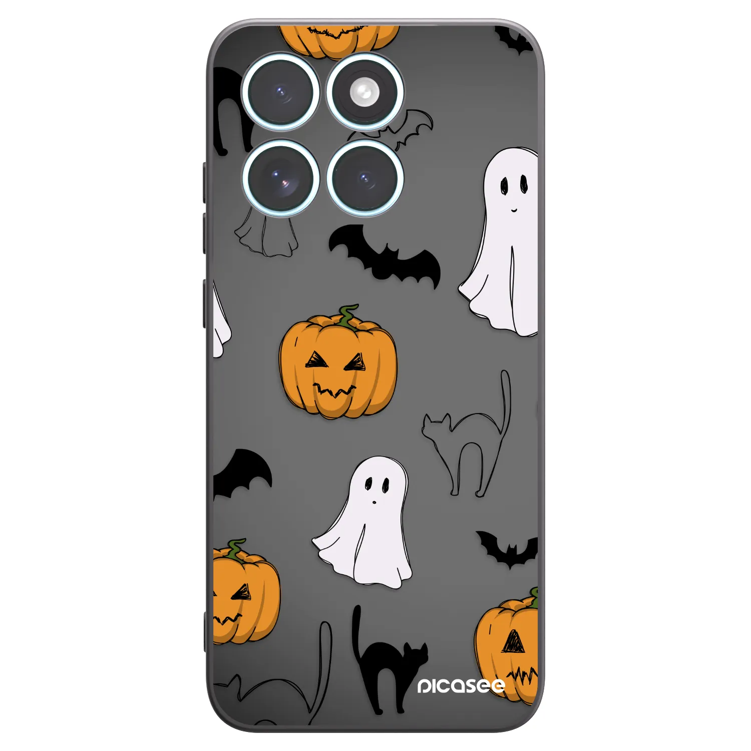 Picasee silikonový černý obal pro Motorola Edge 70 Fusion - Spooky crew