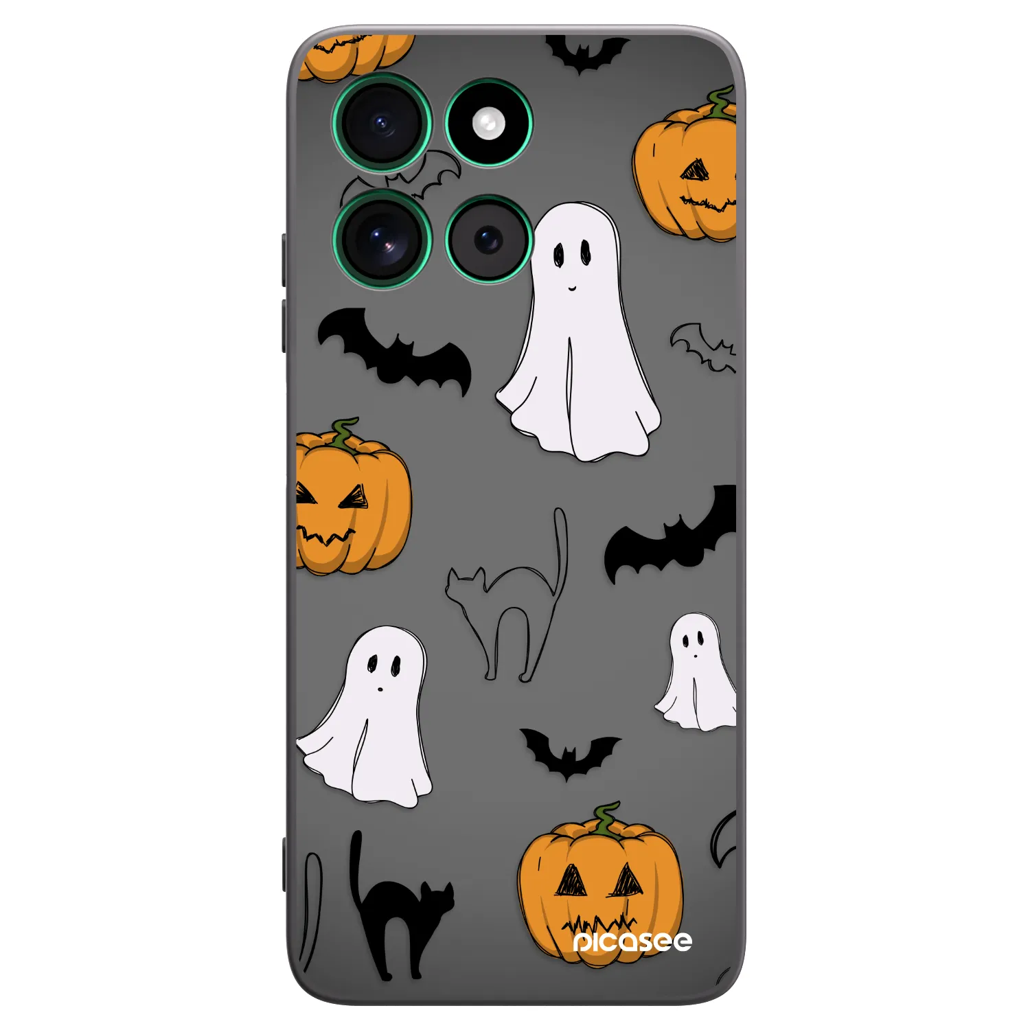 Picasee silikonový černý obal pro Motorola Moto G57 Power - Spooky crew