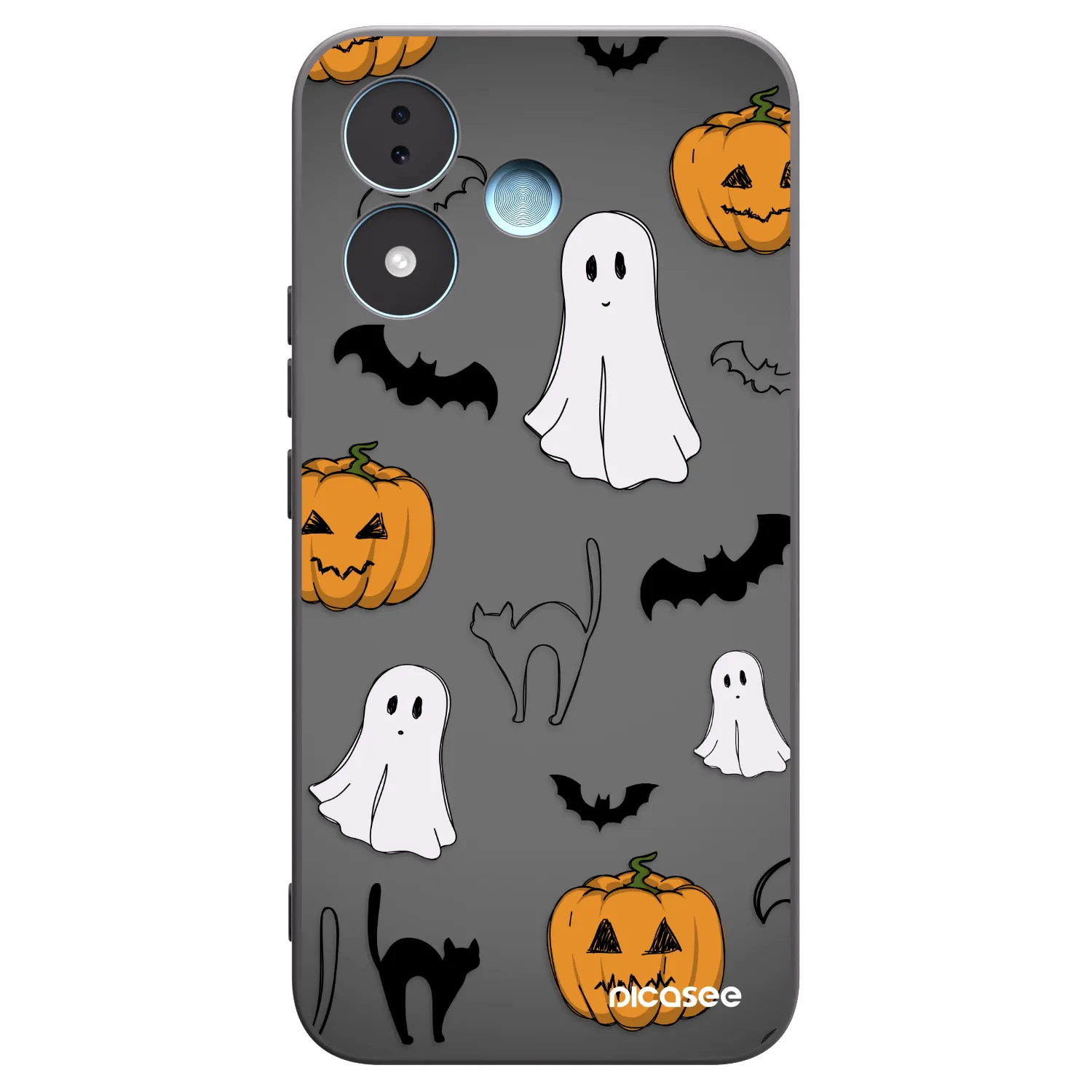 Picasee silikonový černý obal pro Xiaomi Redmi Note 17 5G - Spooky crew
