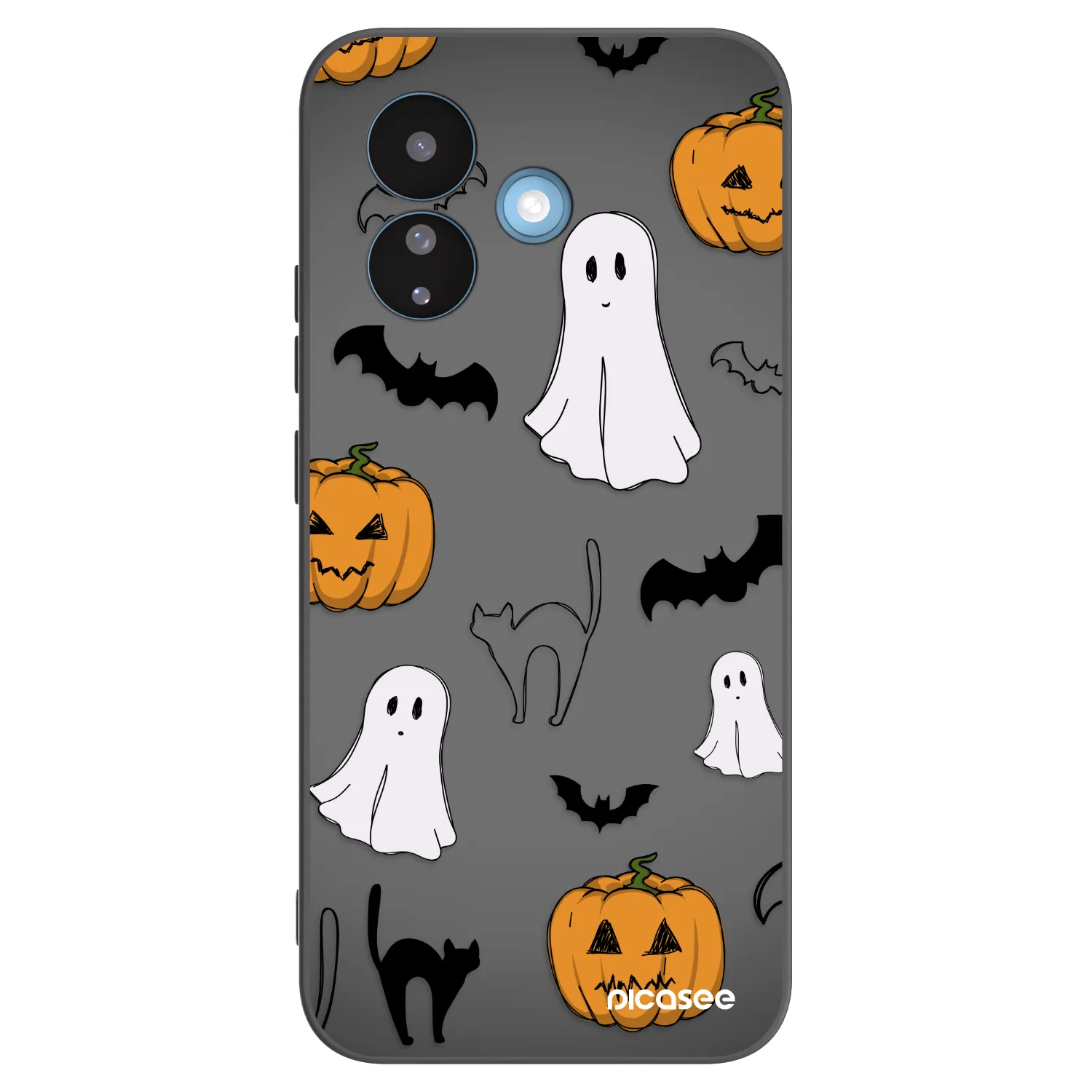 Picasee silikonový černý obal pro Xiaomi Redmi Note 17 Pro 5G - Spooky crew