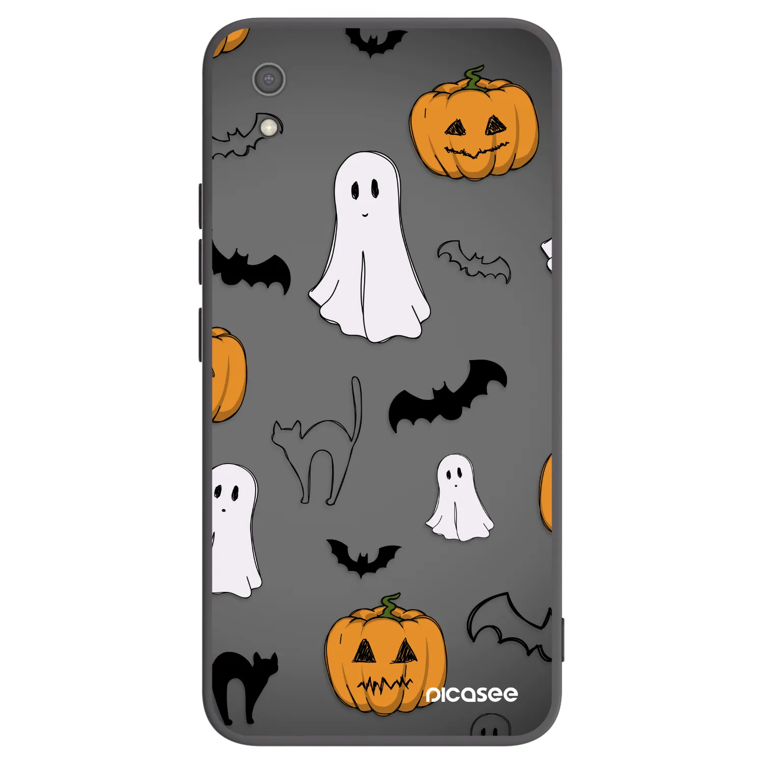 Picasee silikonový černý obal pro Xiaomi Redmi 7A - Spooky crew