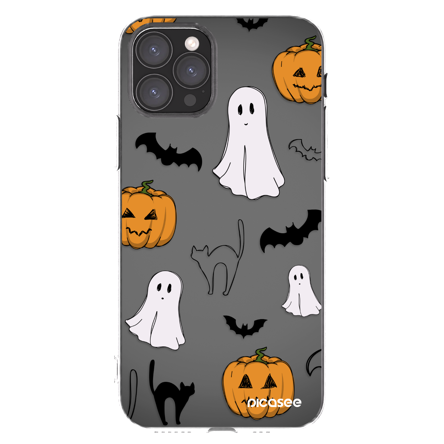Picasee silikonový průhledný obal pro Apple iPhone 11 Pro - Spooky crew