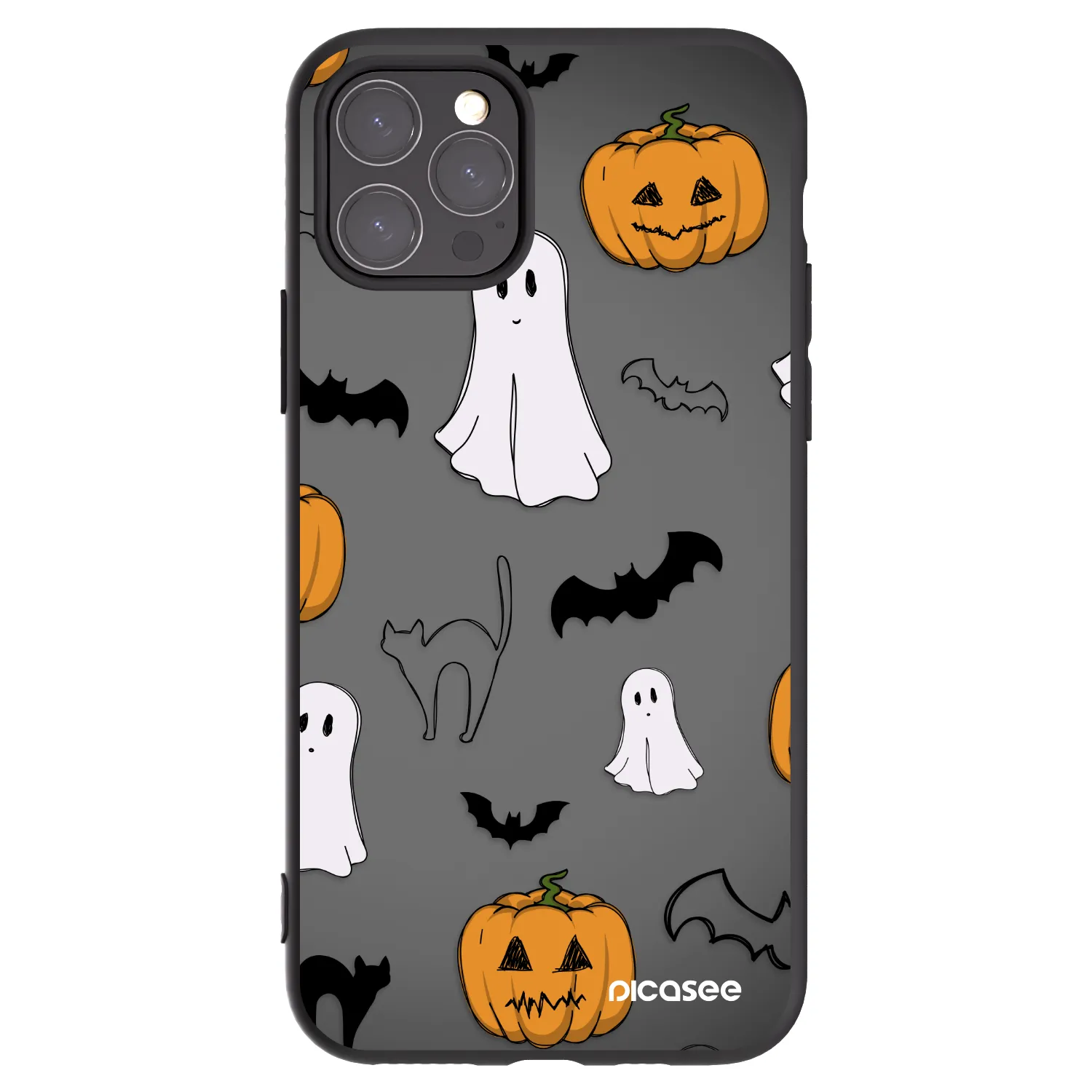 Picasee silikonový černý obal pro Apple iPhone 11 Pro - Spooky crew