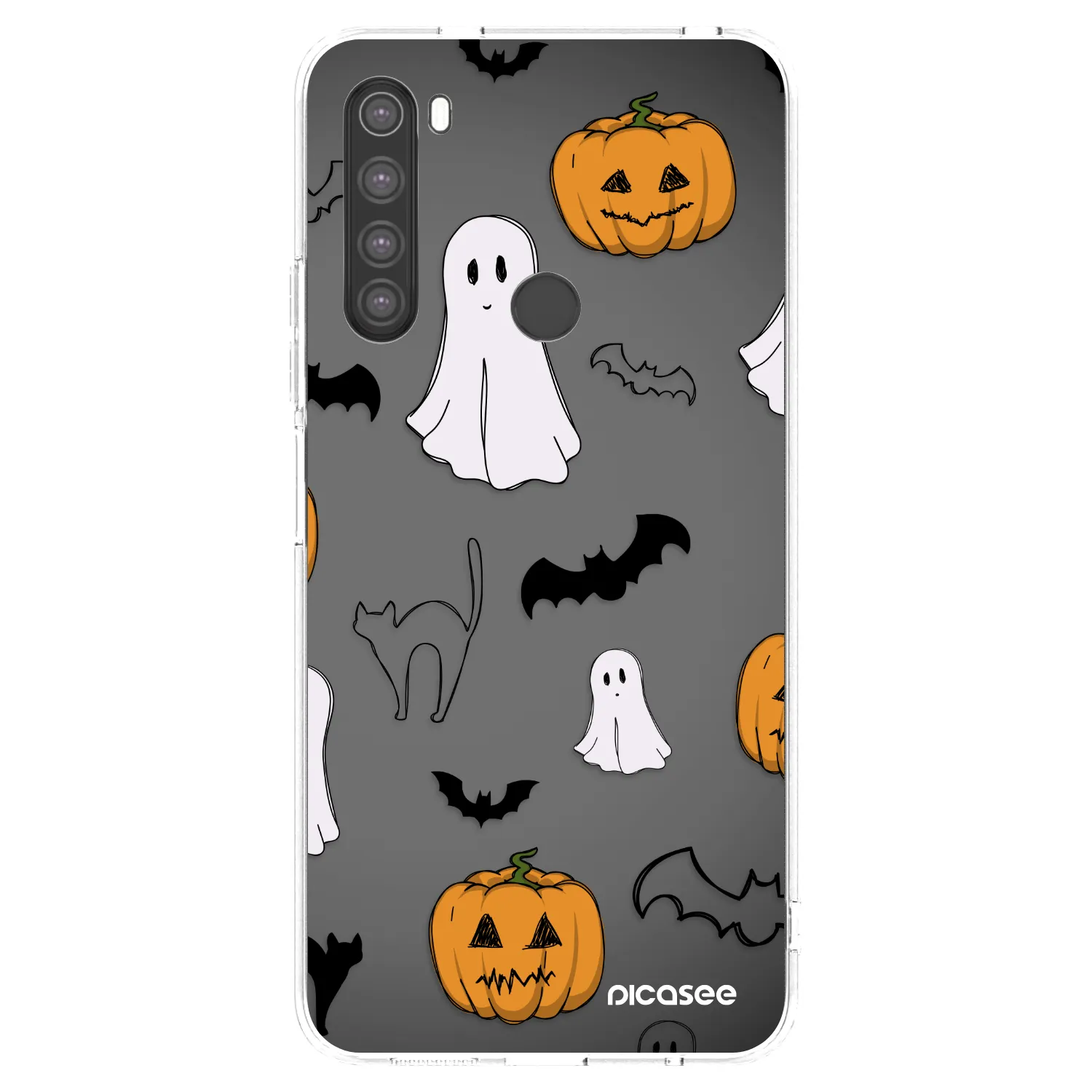 Picasee silikonový průhledný obal pro Xiaomi Redmi Note 8 - Spooky crew