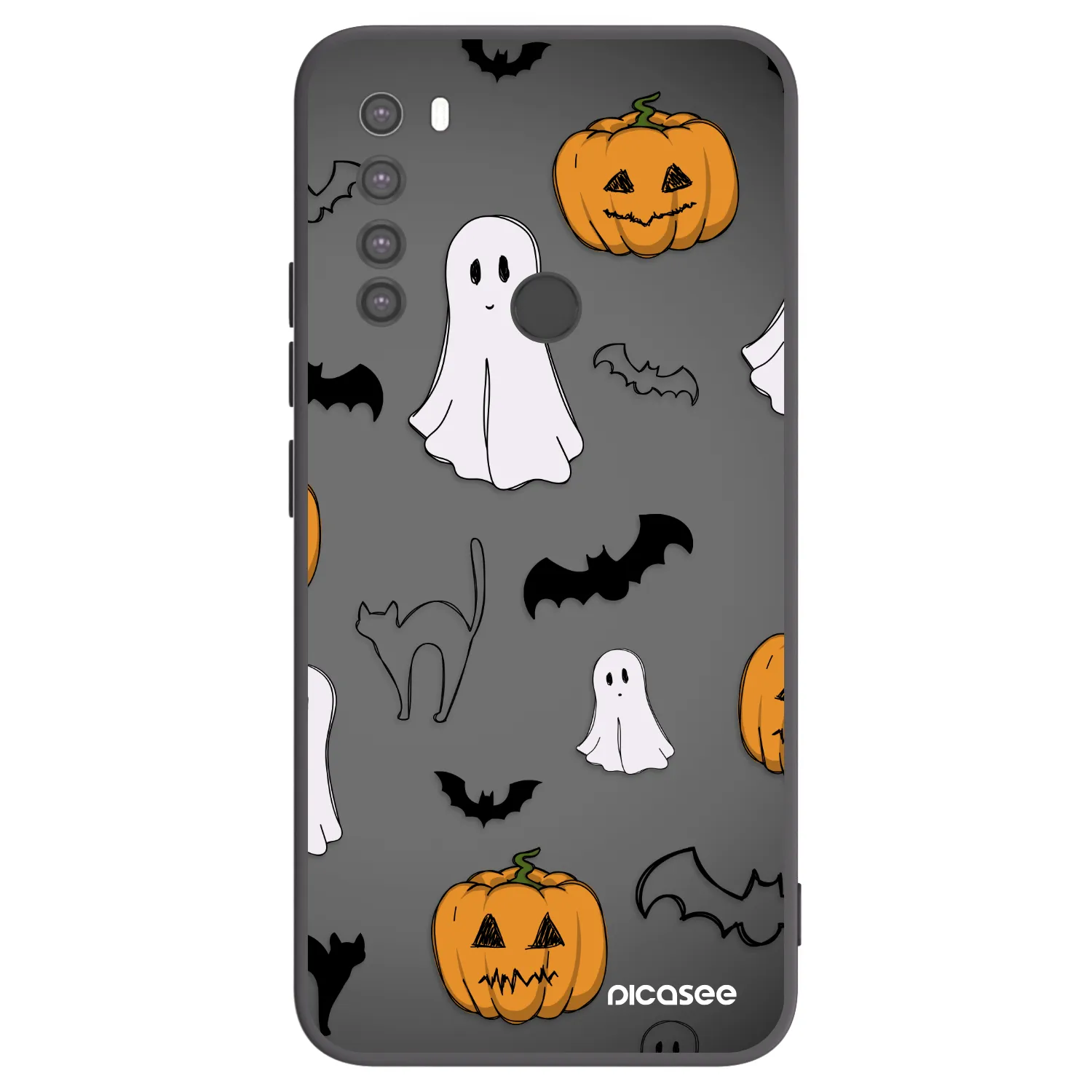 Picasee silikonový černý obal pro Xiaomi Redmi Note 8 - Spooky crew