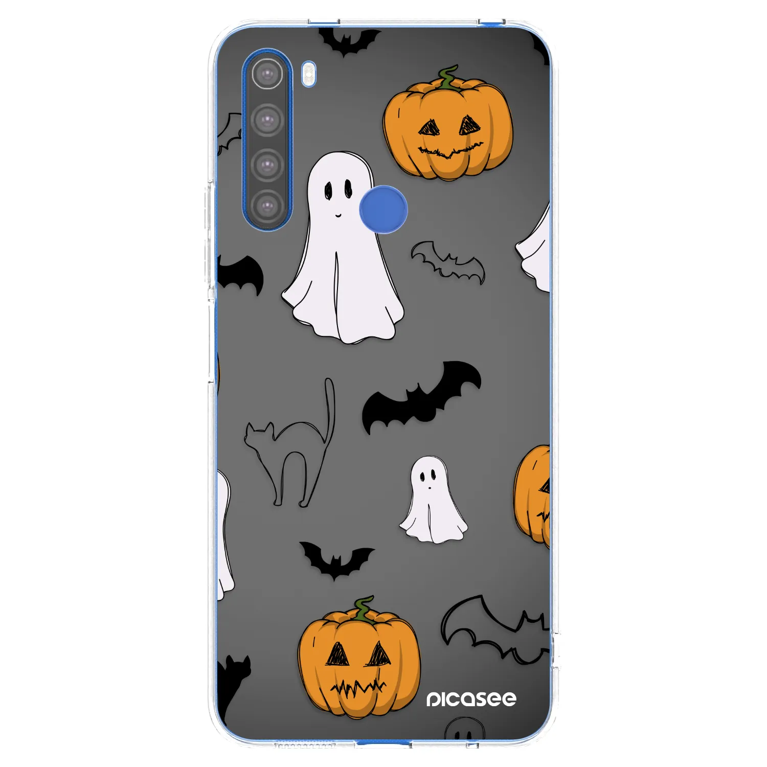 Picasee silikonový průhledný obal pro Xiaomi Redmi Note 8T - Spooky crew