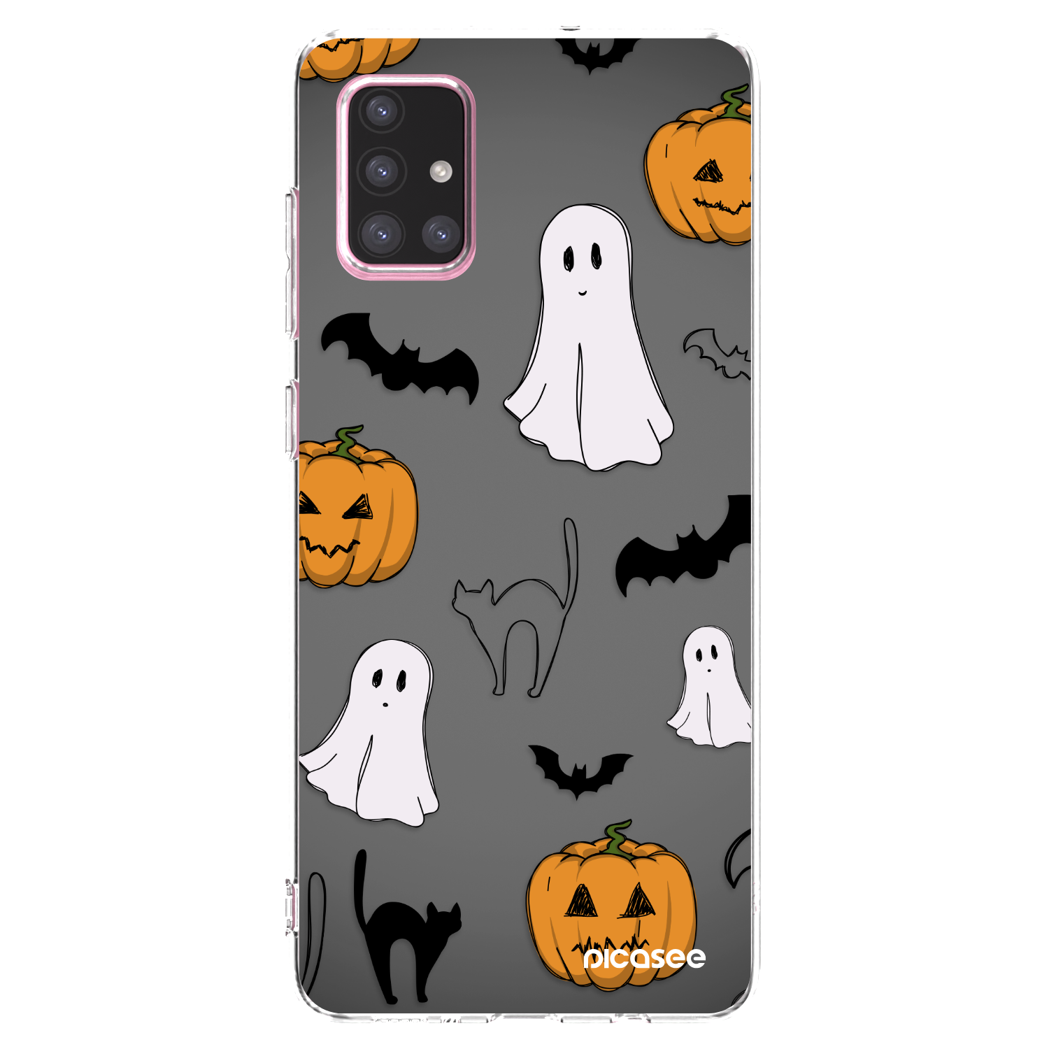 Picasee silikonový průhledný obal pro Samsung Galaxy A71 A715F - Spooky crew