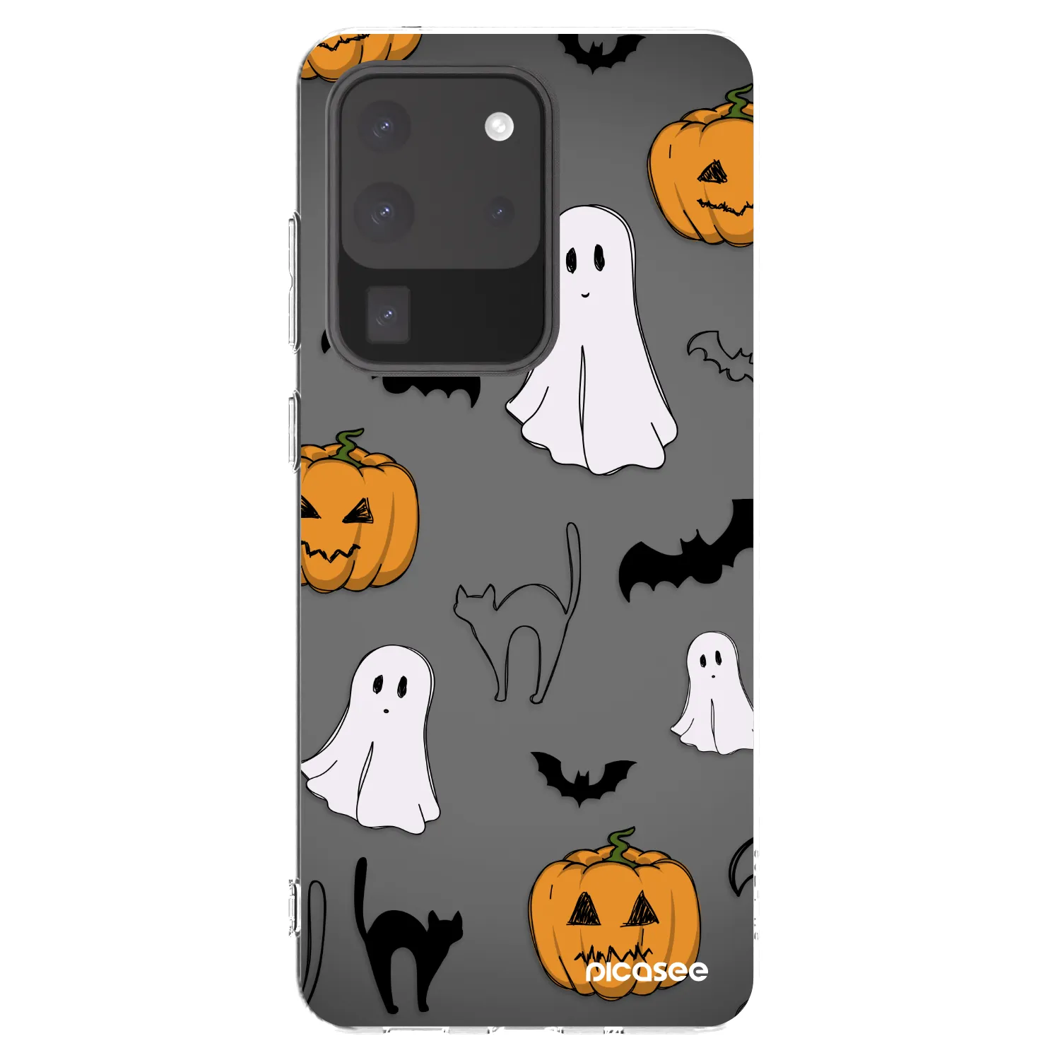 Picasee silikonový průhledný obal pro Samsung Galaxy S20 Ultra 5G G988F - Spooky crew