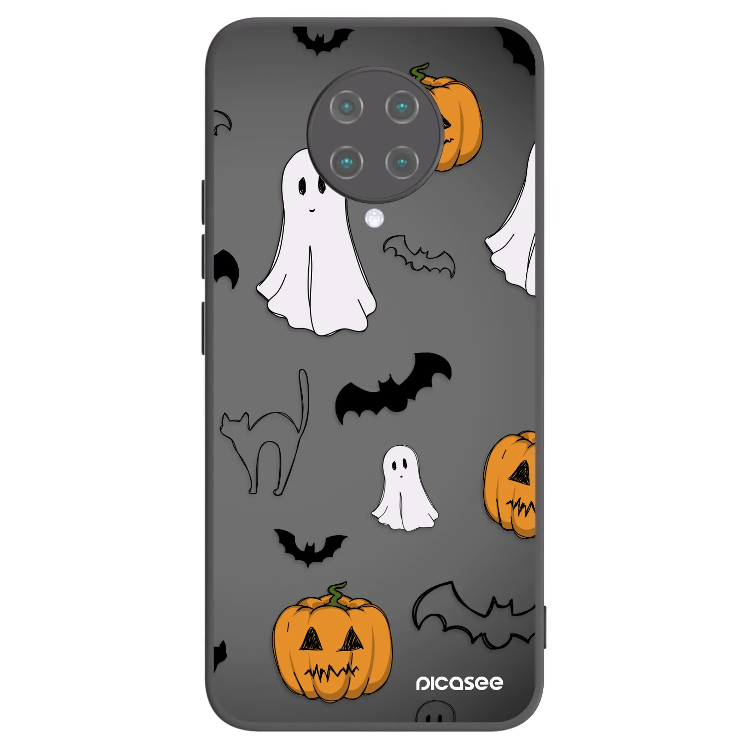 Picasee silikonový černý obal pro Xiaomi Poco F2 Pro - Spooky crew