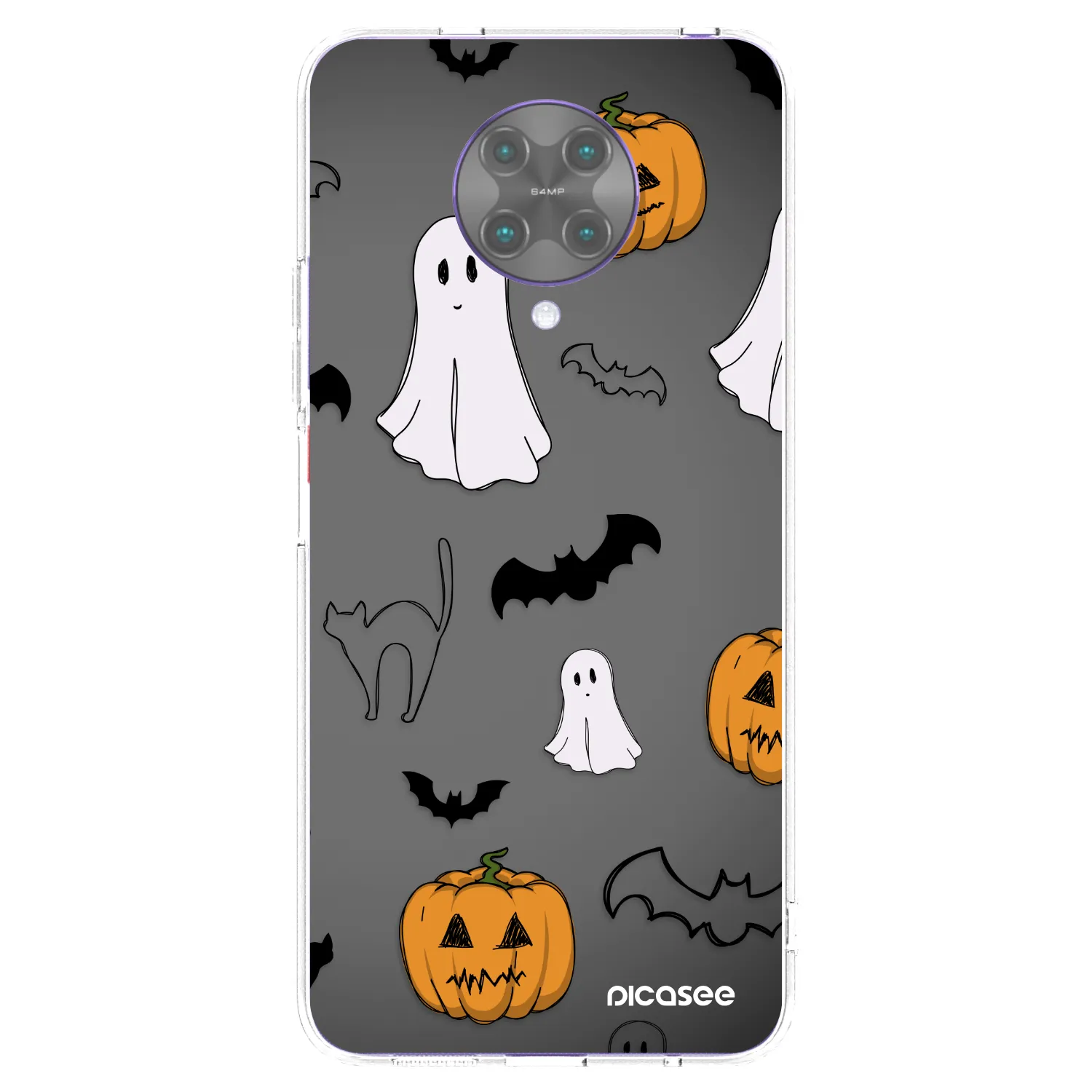 Picasee silikonový průhledný obal pro Xiaomi Poco F2 Pro - Spooky crew