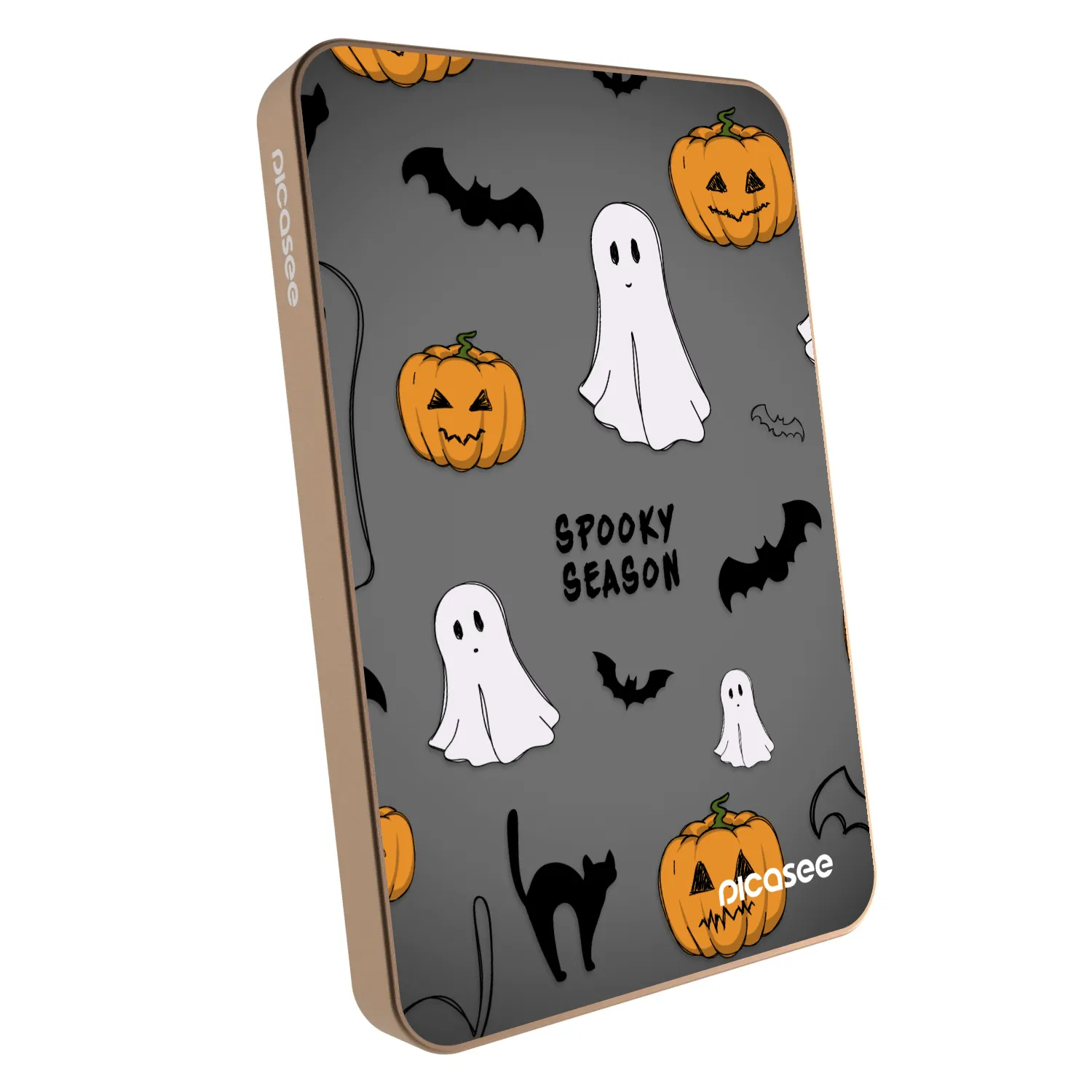 Picasee Powerbanka s MagSafe 5 000 mAh Zlatá - Spooky season 2
