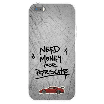 Picasee silikonový průhledný obal pro Apple iPhone 5/5S/SE - Grey Drift