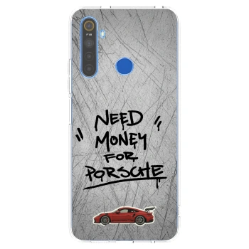 Picasee silikonový průhledný obal pro Realme 5 - Grey Drift