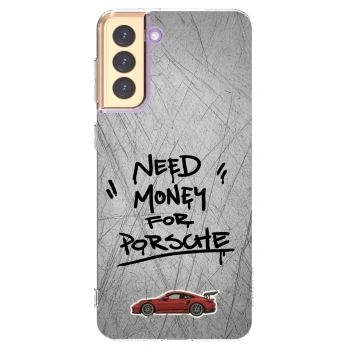 Picasee silikonový průhledný obal pro Samsung Galaxy S21+ 5G G996F - Grey Drift
