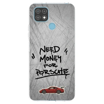 Picasee silikonový průhledný obal pro Realme C21 - Grey Drift