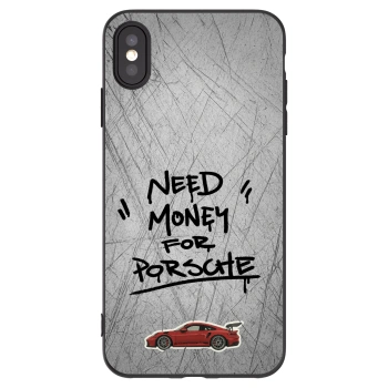 Picasee silikonový černý obal pro Apple iPhone XS Max - Grey Drift