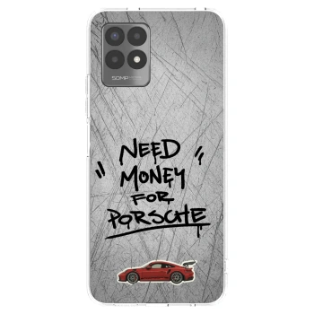 Picasee silikonový průhledný obal pro Realme 8i - Grey Drift