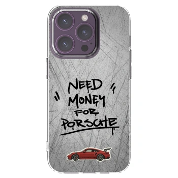 Picasee silikonový průhledný obal pro Apple iPhone 14 Pro - Grey Drift