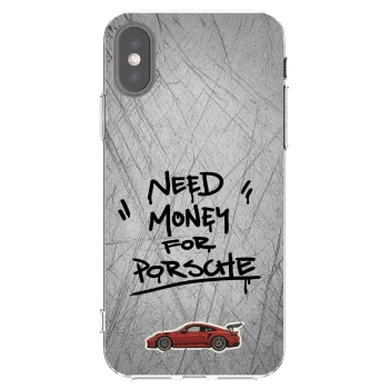 Picasee silikonový průhledný obal pro Apple iPhone X/XS - Grey Drift