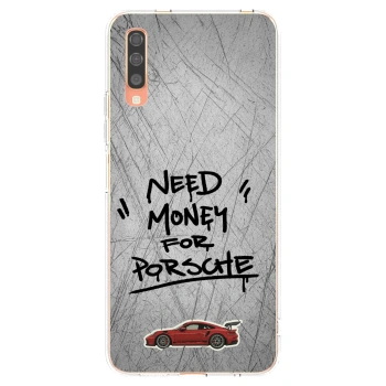 Picasee silikonový průhledný obal pro Samsung Galaxy A70 A705F - Grey Drift