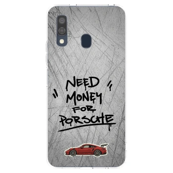 Picasee silikonový průhledný obal pro Samsung Galaxy A40 A405F - Grey Drift