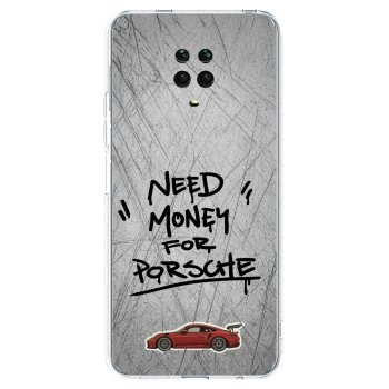 Picasee silikonový průhledný obal pro Xiaomi Redmi Note 9 Pro - Grey Drift