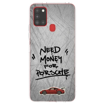 Picasee silikonový průhledný obal pro Samsung Galaxy A21s - Grey Drift
