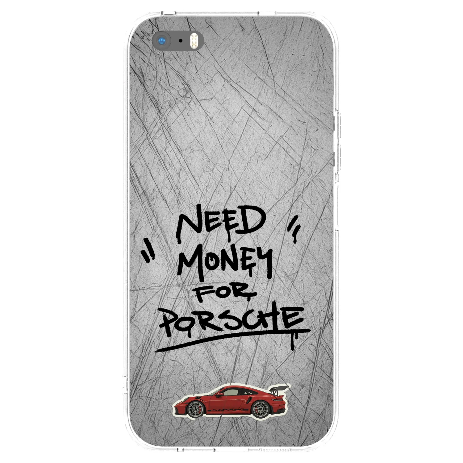 Picasee silikonový průhledný obal pro Apple iPhone 5/5S/SE - Grey Drift