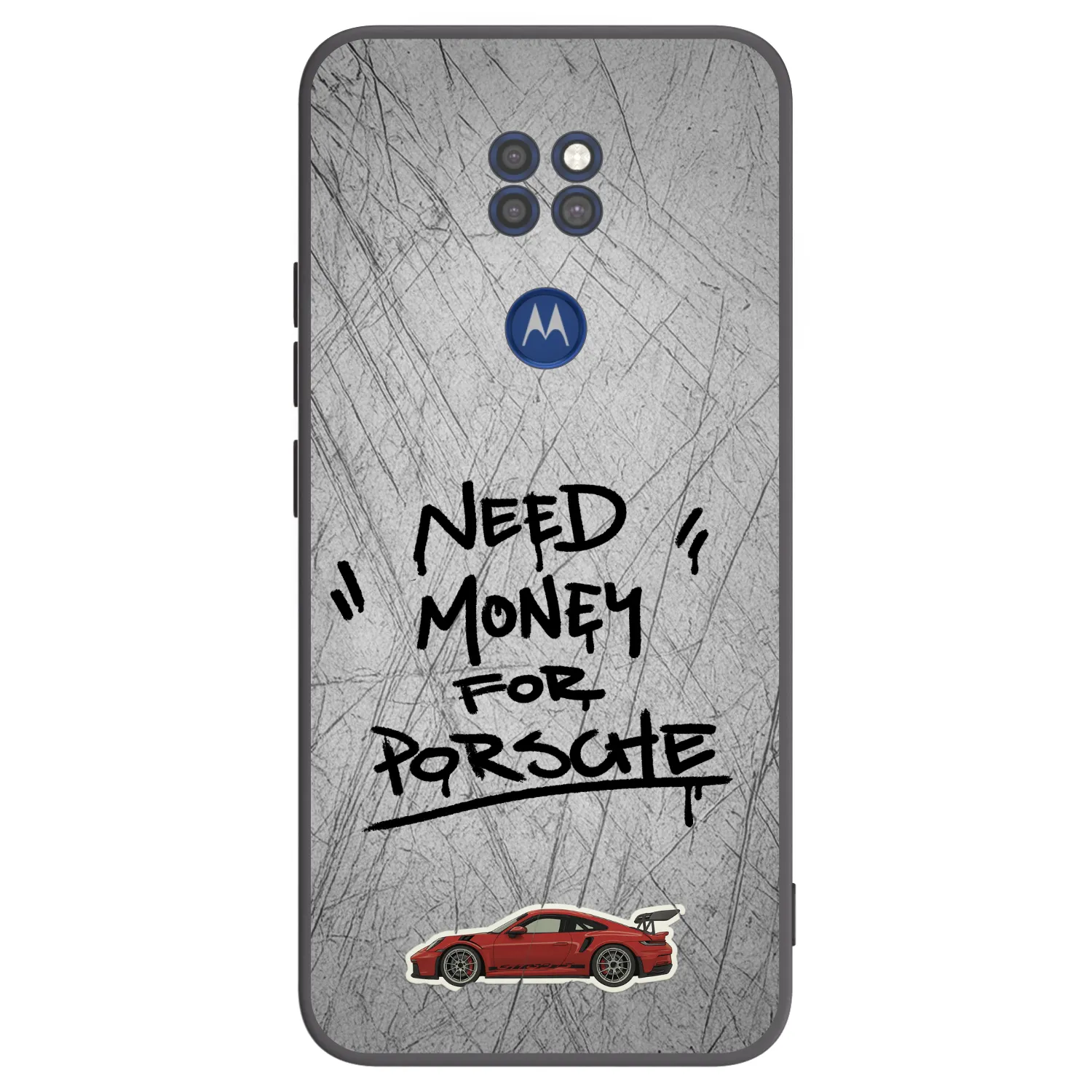 Picasee silikonový černý obal pro Motorola Moto G9 Play - Grey Drift
