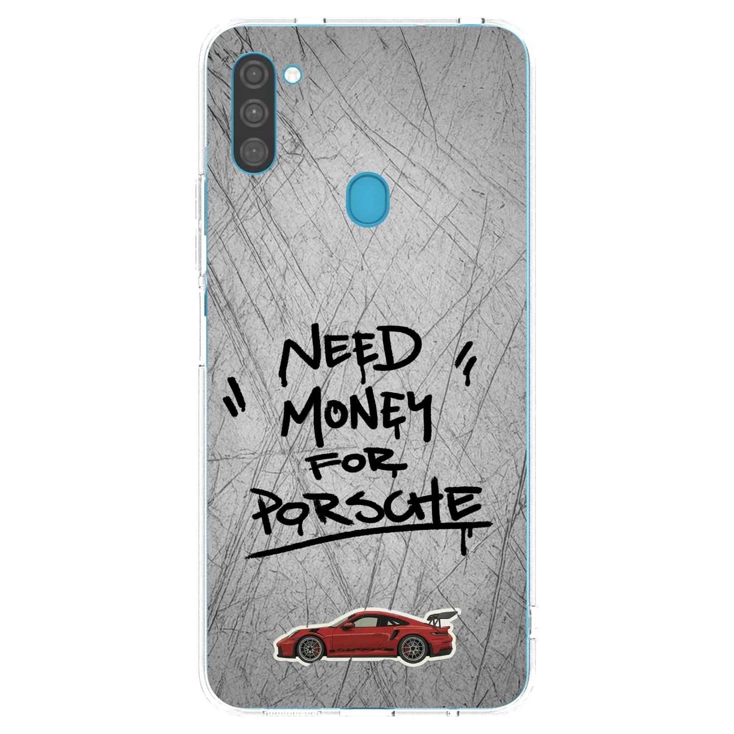 Picasee silikonový průhledný obal pro Samsung Galaxy M11 - Grey Drift