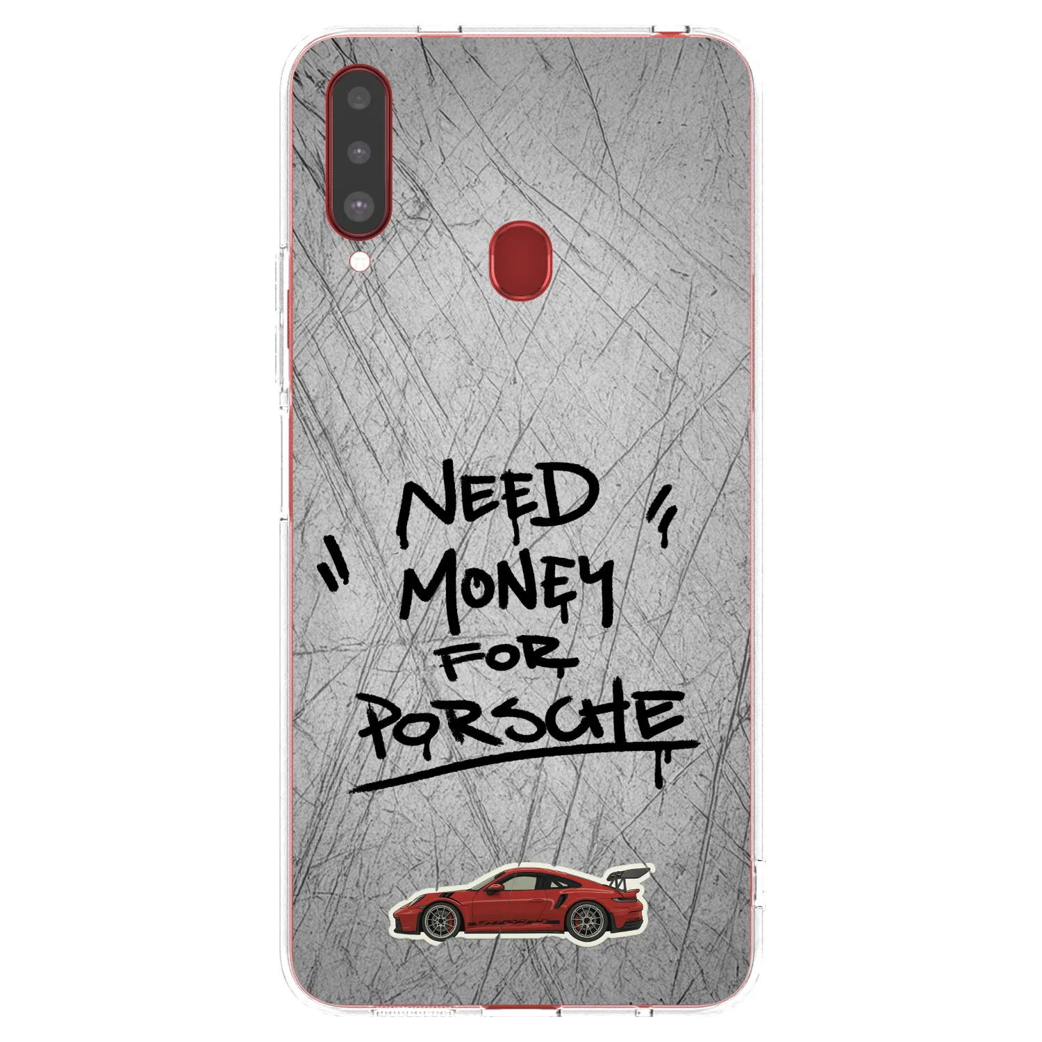 Picasee silikonový průhledný obal pro Samsung Galaxy A20s - Grey Drift