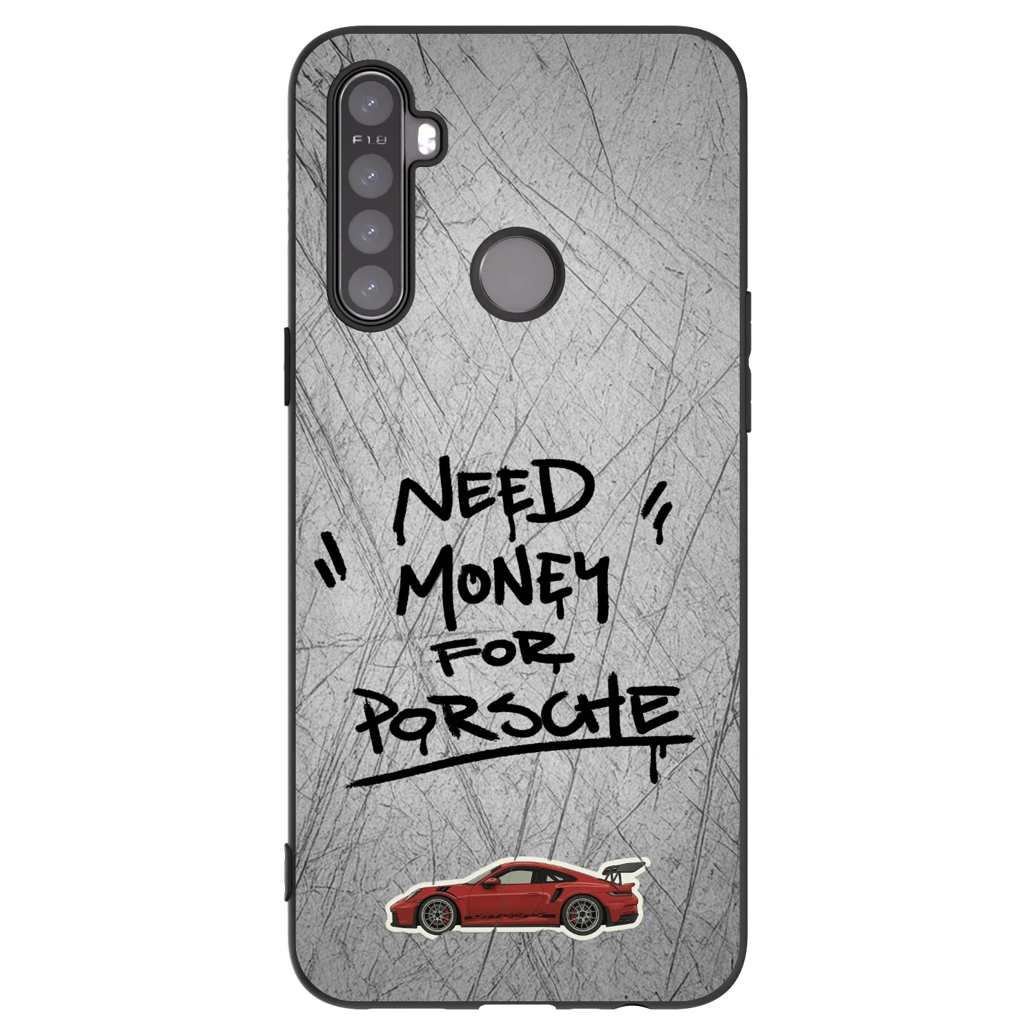 Picasee silikonový černý obal pro Realme 5 - Grey Drift