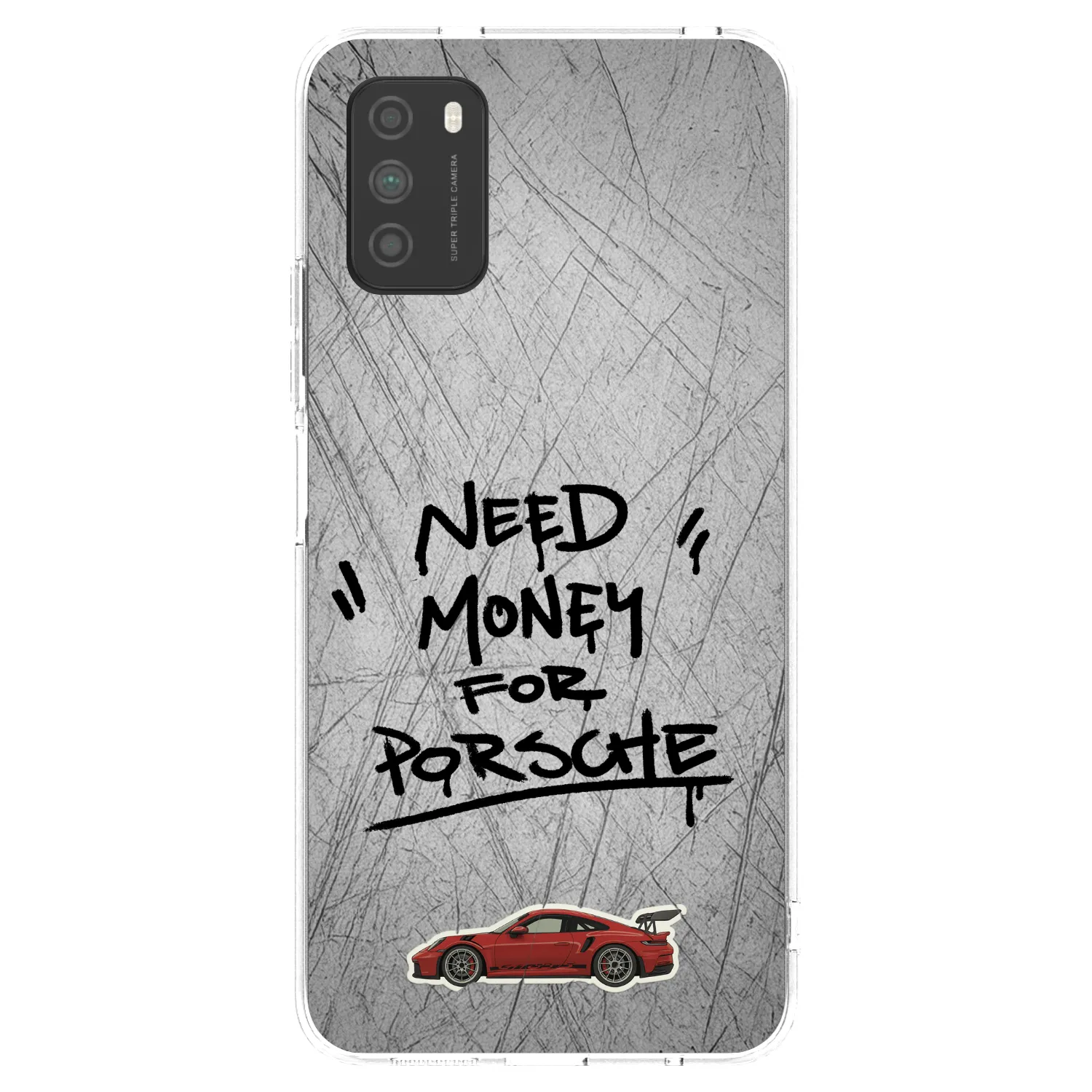 Picasee silikonový průhledný obal pro Xiaomi Poco M3 - Grey Drift
